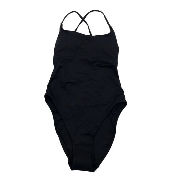 Everlane The String One-Piece Swimsuit XS Low Back Strappy Square Neck Black NWT - Picture 1 of 6